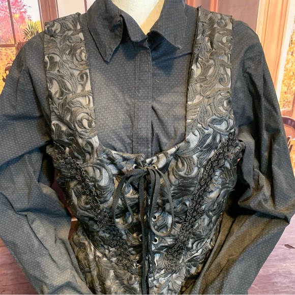 Victorian Mourning Costume Death Funeral Gothic Halloween Scary Haunt Actor XL - Picture 9 of 17